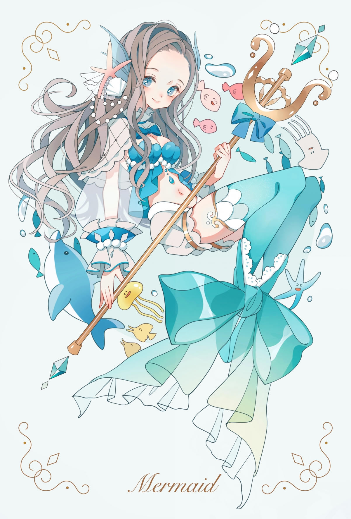 美人鱼女孩4K超清手机壁纸，高清2708x3996大图，一键下载