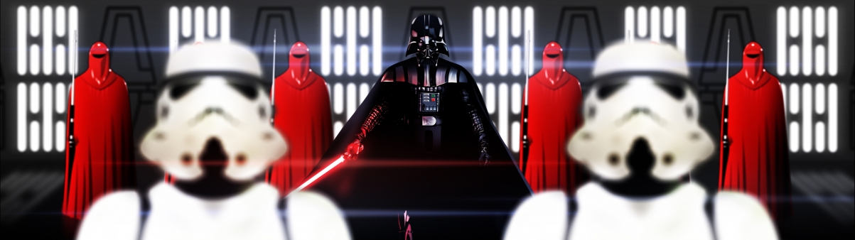 星球大战，Darth Vader与Death Star走廊超清4K壁纸，5120x1440高清下载