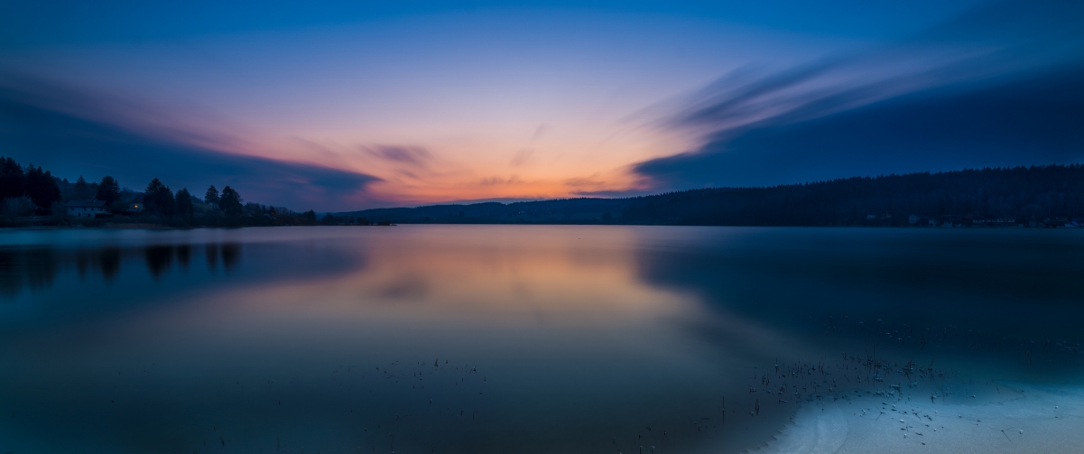 绝美湖景日落，地平线4K高清壁纸，3440x1440超清下载