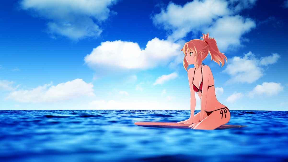 海上Saber，绝美比基尼4K动漫壁纸，高清3840x2160，免费下载