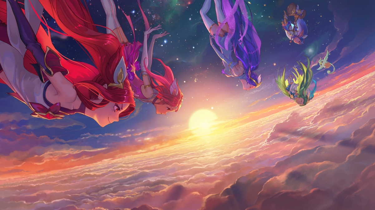 英雄联盟，天空女孩降临，绝美4K壁纸下载，3840x2160超清游戏画面
