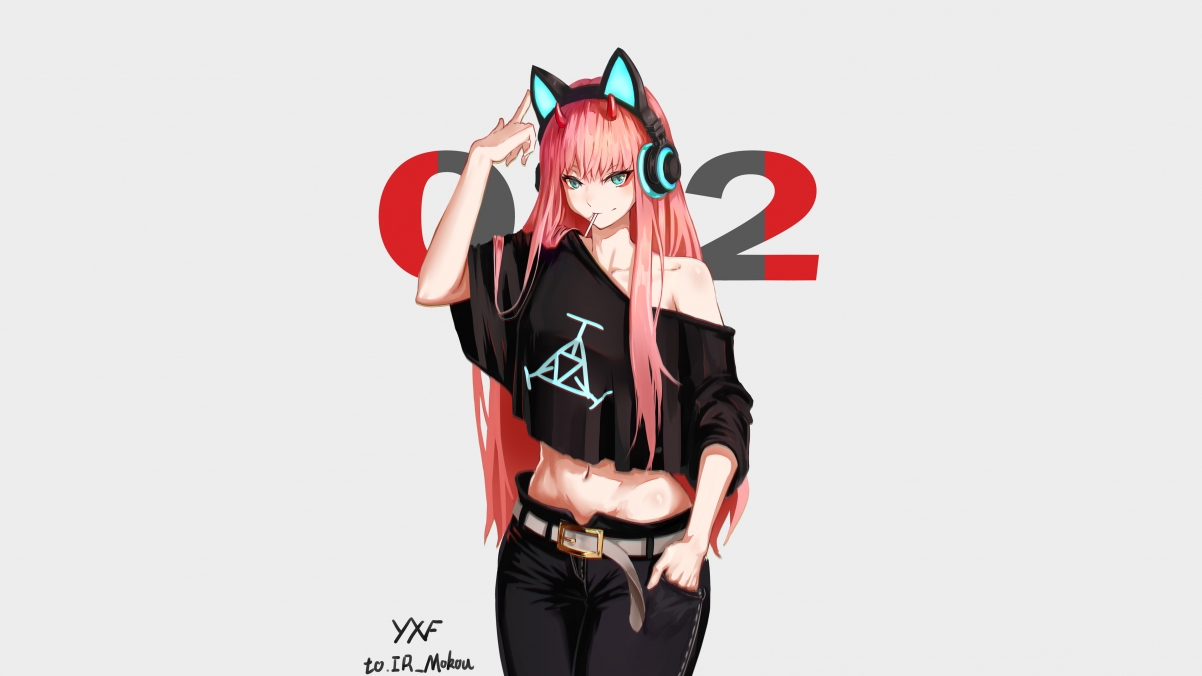 DARLING in the FRANXX，萌耳女生精选，超高清4K动漫壁纸，3840x2160分辨率，免费下载