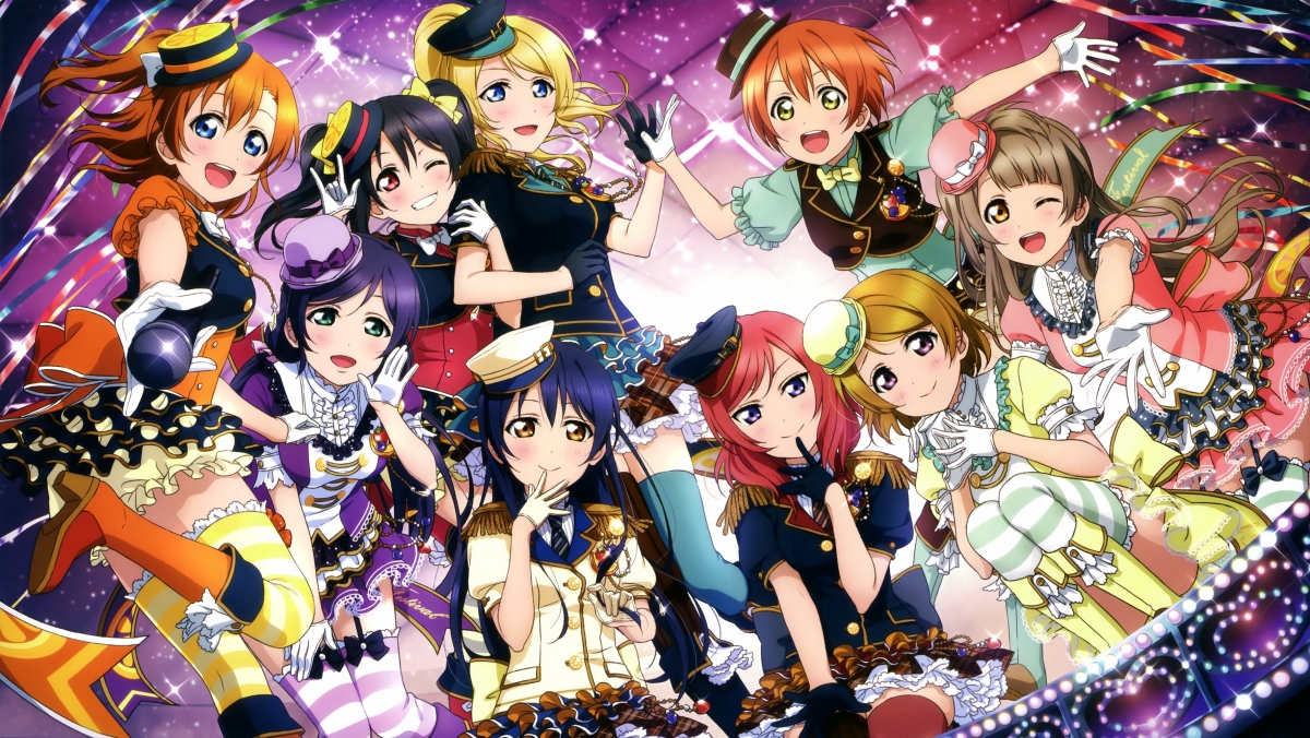 女孩帽绘艺术，麦克风闪耀，LoveLive! School idol project动漫壁纸，超清4K大图3551x2000下载