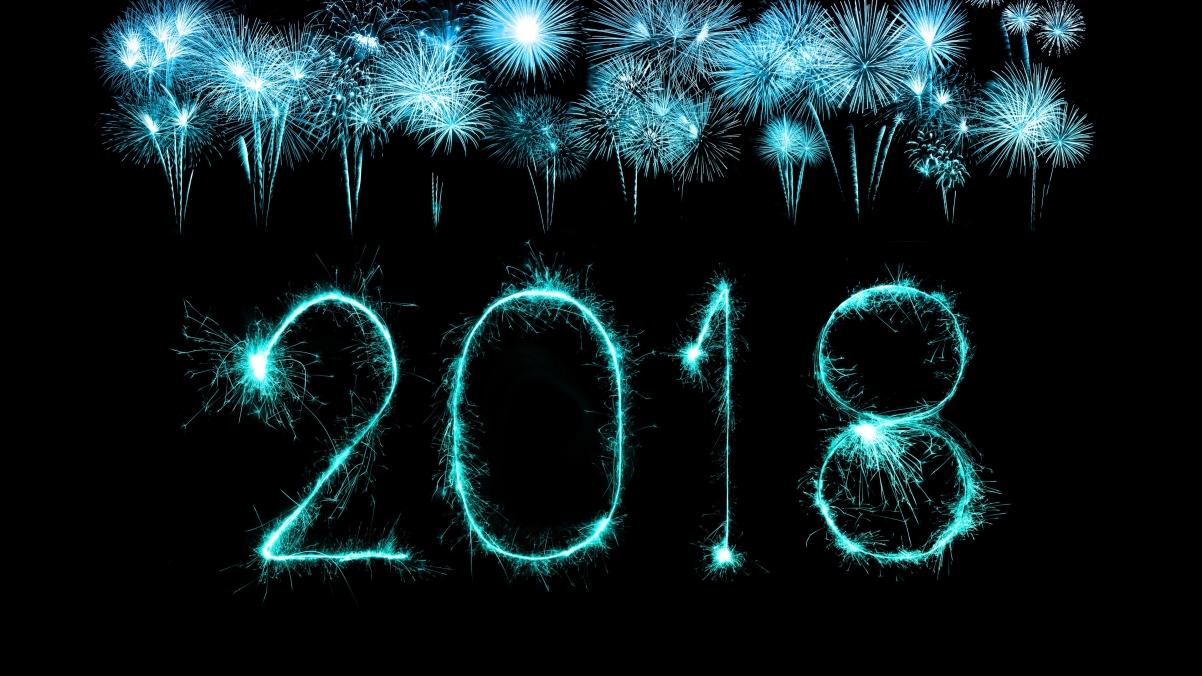 2018新年烟花盛宴，绚丽夜空4K超清壁纸，3840x2160高清下载