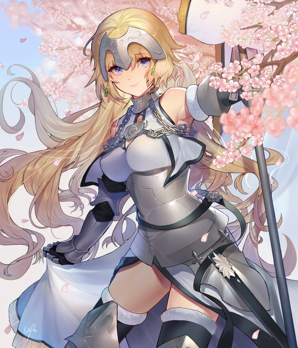 Fate系列可爱少女壁纸，黄发紫瞳，4K高清，3000x3508大图下载