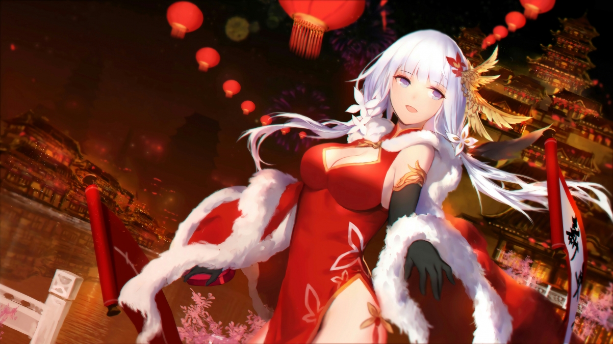 新年二次元美女贺图，精选4K动漫壁纸，3840x2160超清下载