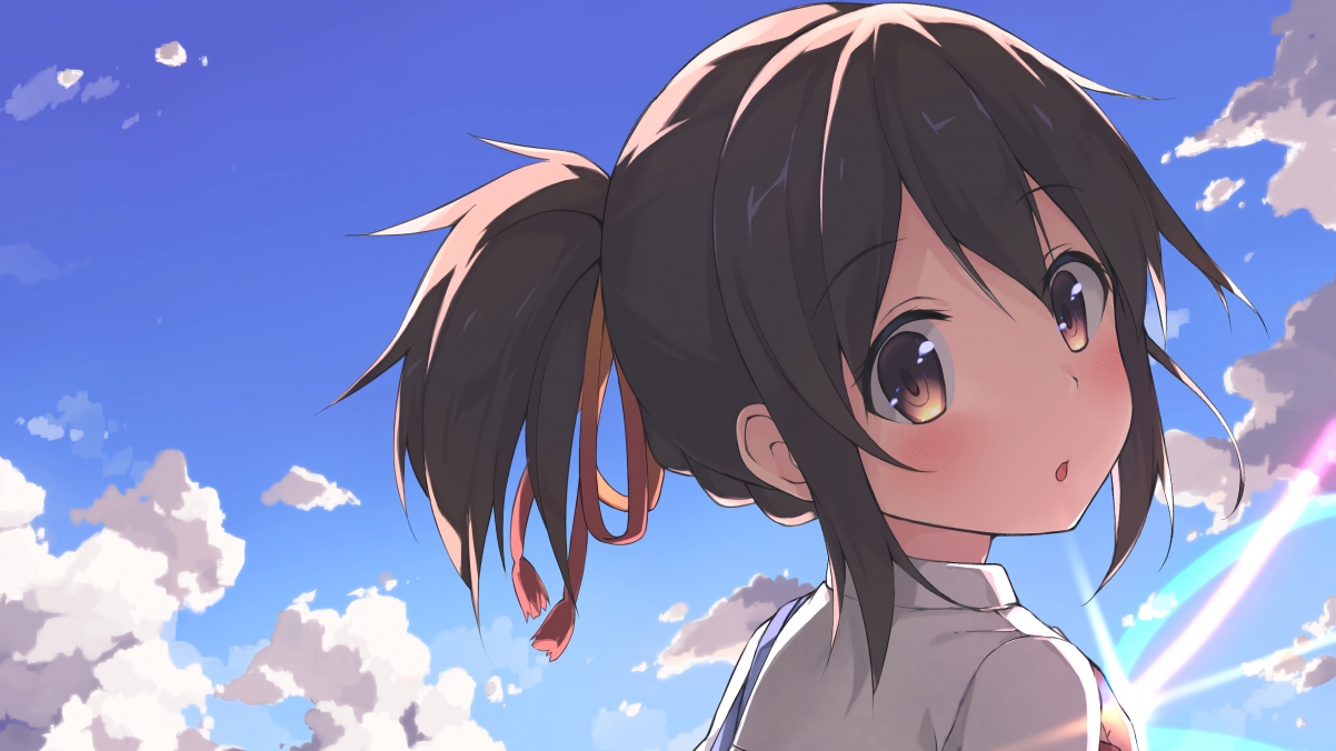 天空云萌系动漫女神4K超清壁纸，3840x2160高清大图下载