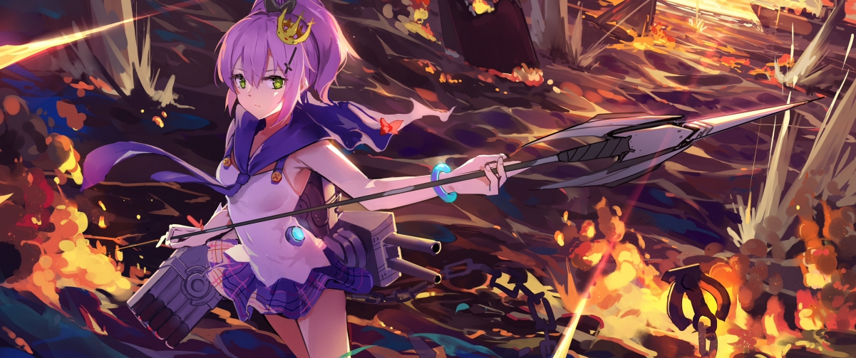 标枪女神动漫壁纸，绝美4K高清，3440x1440分辨率，一键下载！