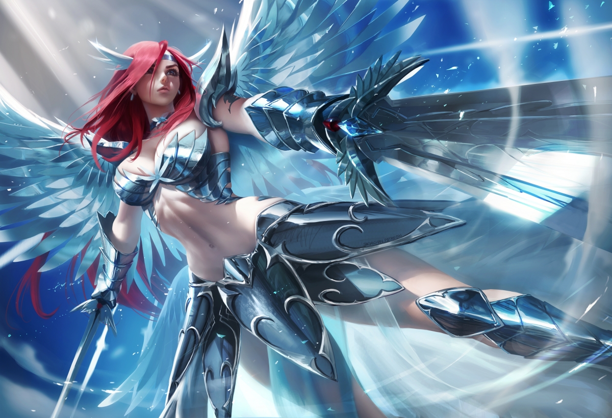 红发妖精，飞翔之翼，4K高清动漫壁纸，绝美画质4000x2737，一键下载！