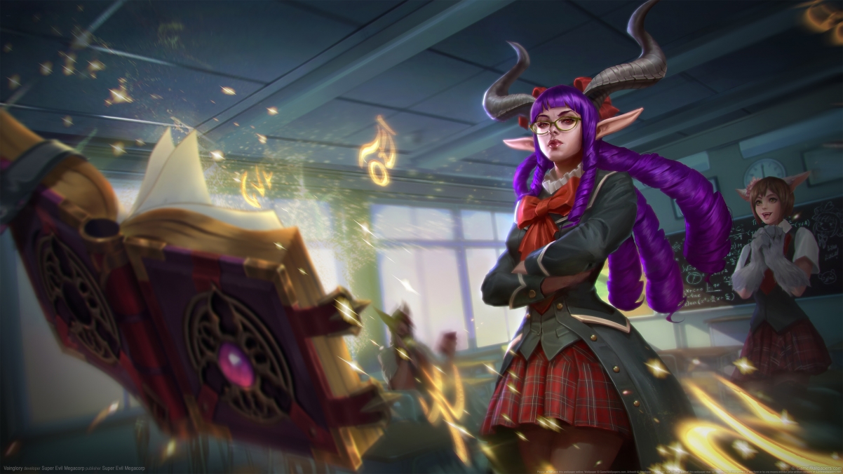 《虚荣Vainglory》绝美羊角女神4K壁纸，超清游戏图片，3840x2160分辨率，免费下载