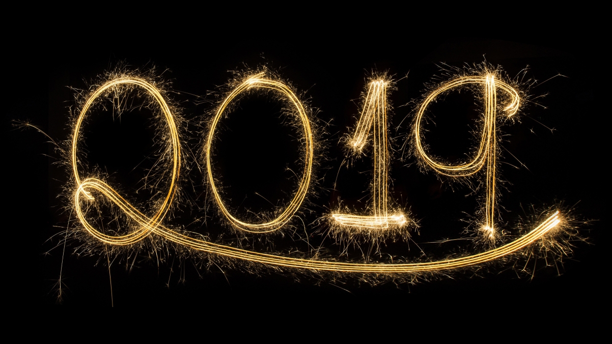 2019新年璀璨烟火，超清4K壁纸，3840x2160高清下载