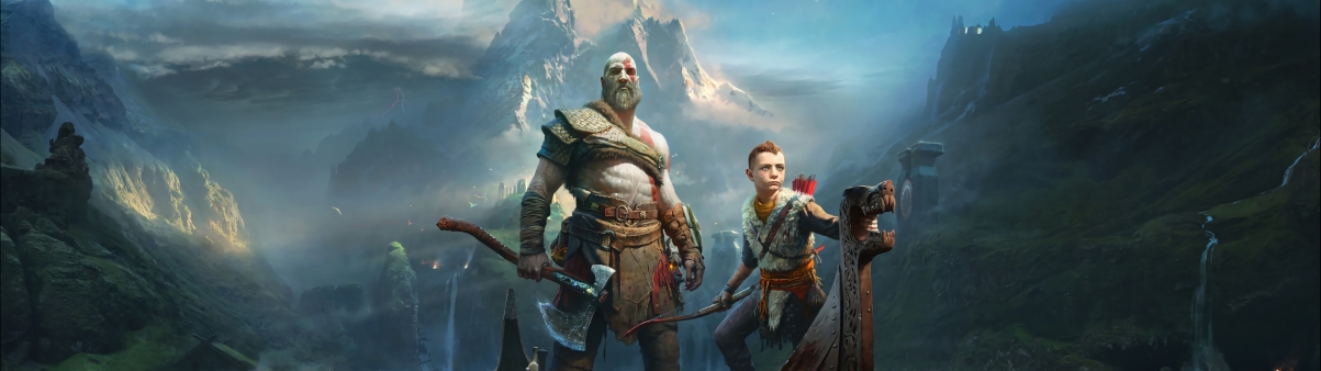 《战神God of War 2017》精选4K高清壁纸，5120x1440分辨率，一键下载