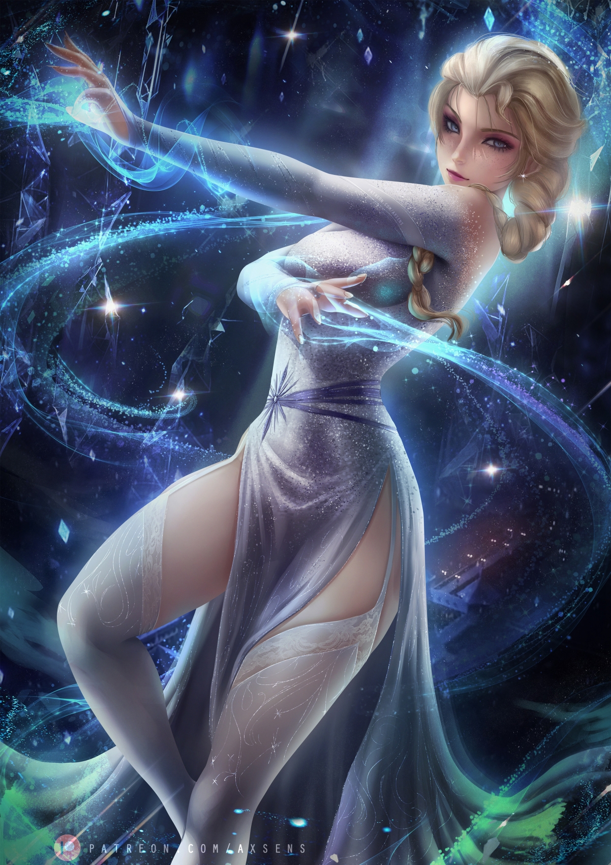 冰雪女王绝美竖屏4K手机壁纸，高清2713x3840像素，一键下载！