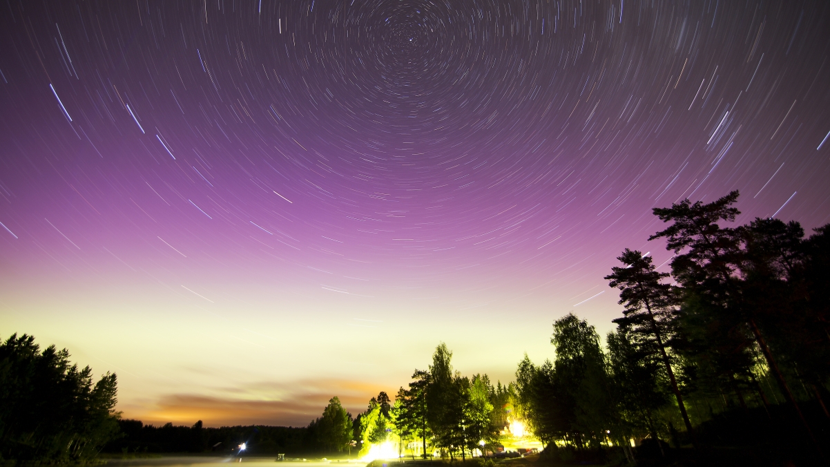 高清4K风景壁纸，夜晚星空极光，绝美3840x2160分辨率，免费下载