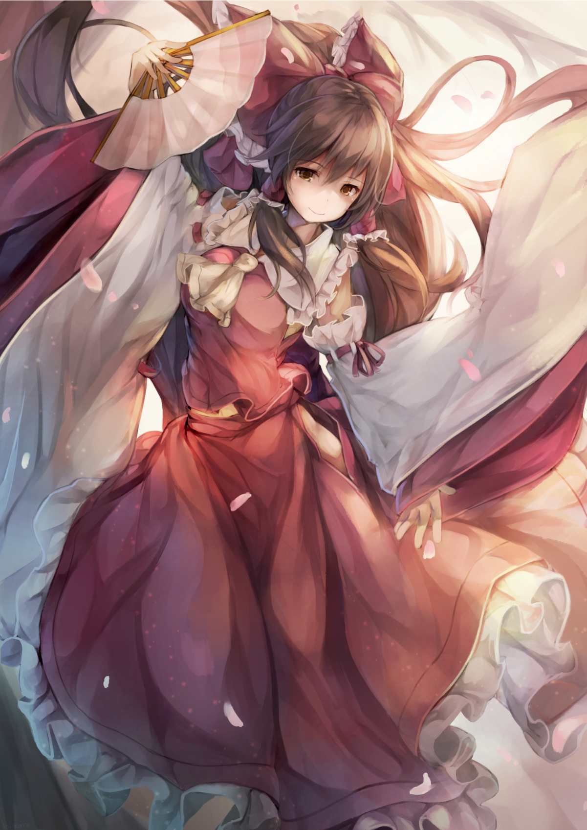 巫女动漫插画，绝美4K手机壁纸，高清1447x2046，一键下载