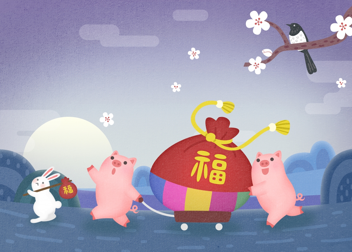 2019猪年精选4K清新背景图片，高清壁纸4000x2857，一键下载