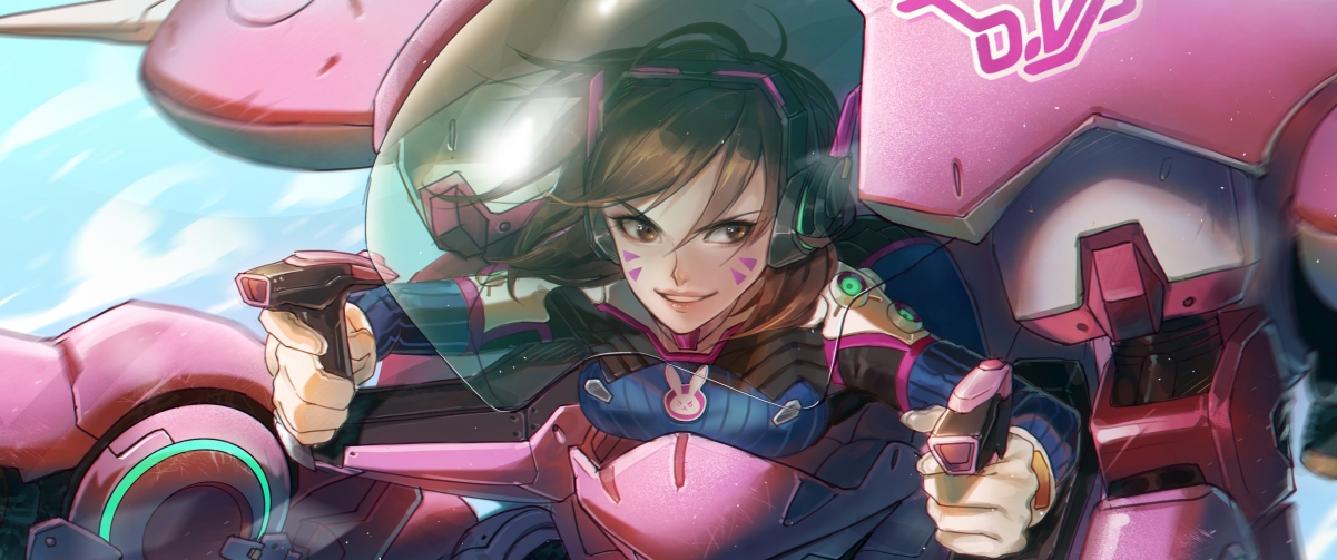 守望先锋D.VA原画惊艳亮相，4K超清壁纸3440x1440，免费下载！