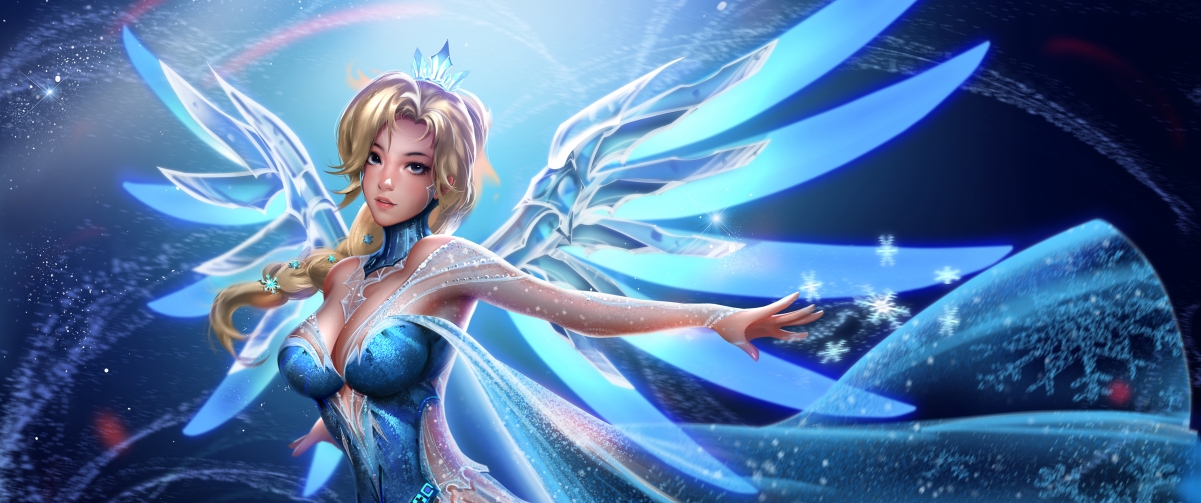 liang-xing 雪天使绝美4K动漫壁纸，3440x1440超清版，免费下载