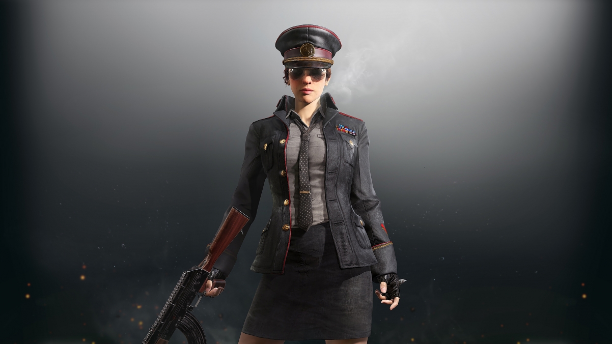 绝地求生Pubg，女警高清4K壁纸，3840x2160分辨率，游戏美图下载