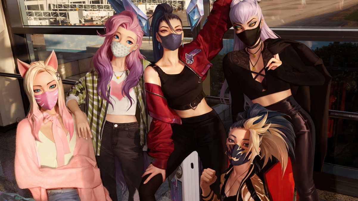 LOL英雄联盟KDA ALL OUT女团精选，阿狸等绝美英雄4K高清壁纸，3840x2160分辨率免费下载