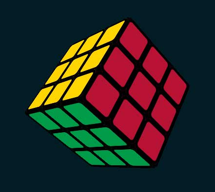 3D九宫格魔方旋转特效