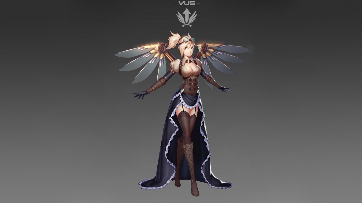 守望先锋天使美女精选壁纸，高清5K游戏画面，4K超清大图，5120x2880分辨率下载