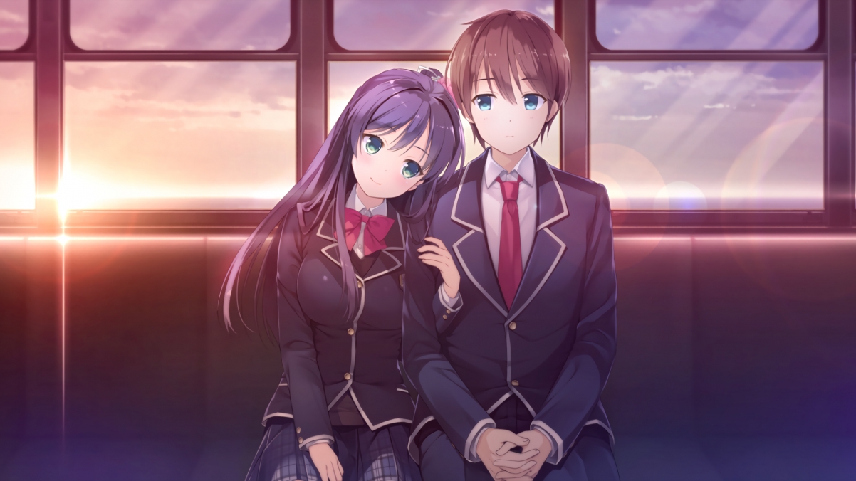 高清4K动漫壁纸下载，学生情侣制服版，超清3840x2160分辨率