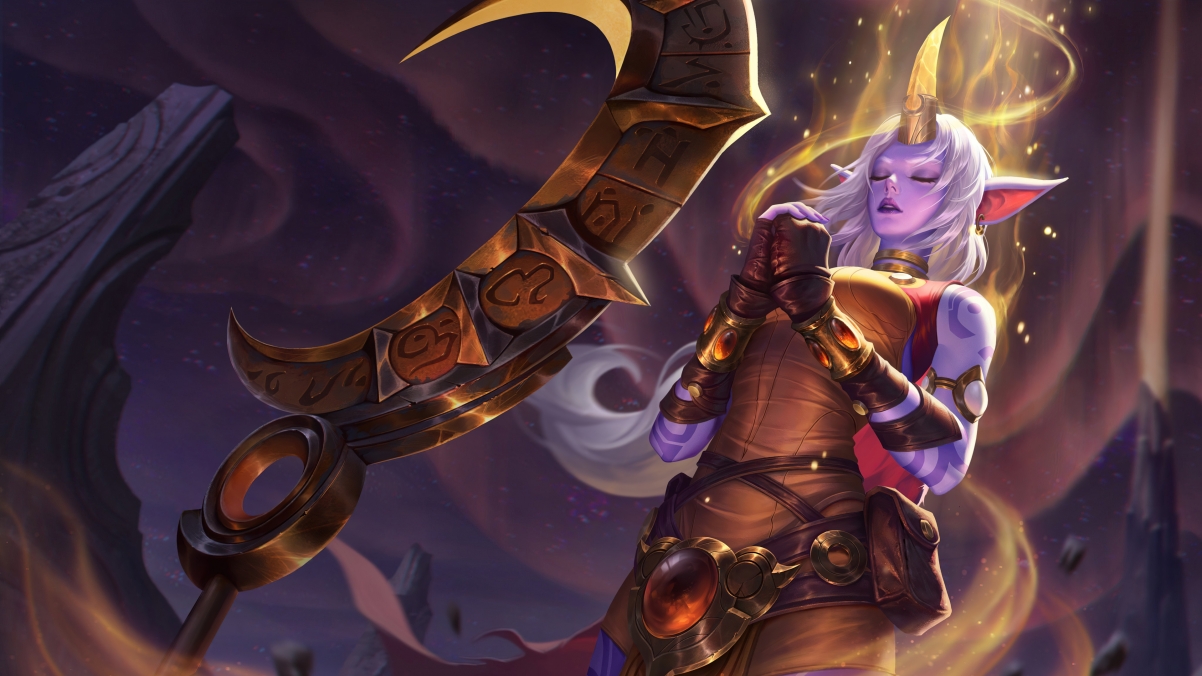 英雄联盟LOL插画，众星之子索拉卡绝美4K壁纸，高清3840x2160分辨率，一键下载！