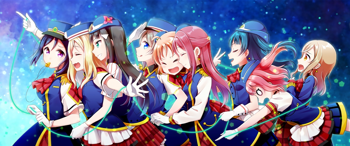 LoveLive!Sunshine!!全员集结，超清4K动漫壁纸，3440x1440分辨率，一键下载！