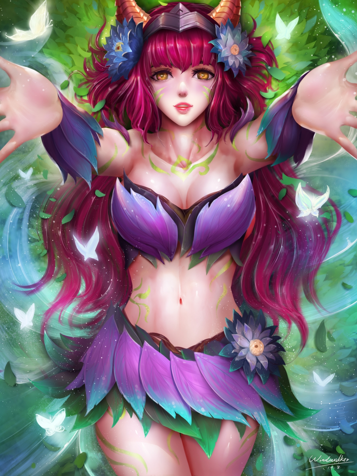 英雄联盟LOL阿狸绝美竖屏4K手机壁纸，高清3000x4000像素，一键下载！