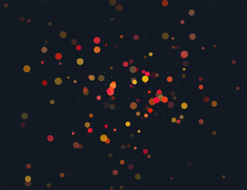html5 canvas圆点发散动画特效