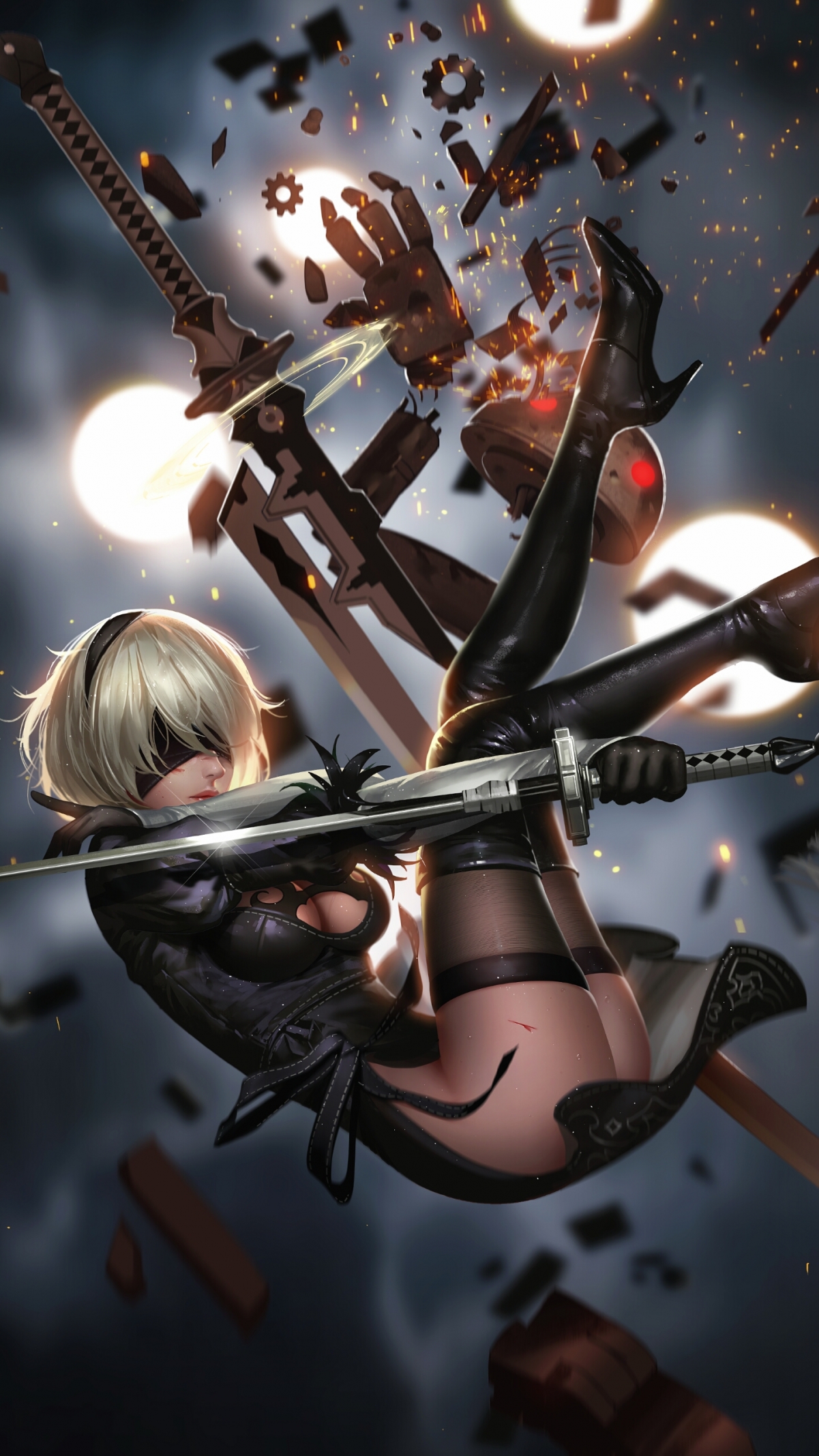 尼尔机械纪元2B绝美壁纸，4K高清1440x2560，手机专属下载
