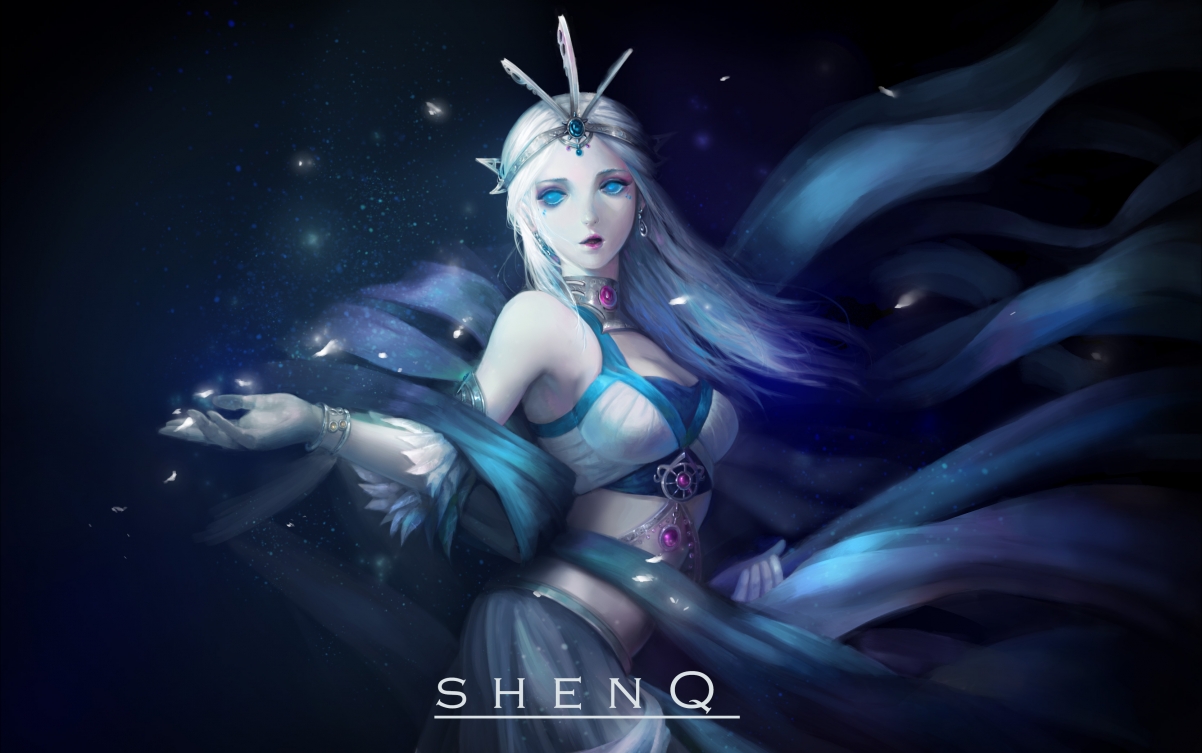 秦时明月，绝美雪女同人图，超清4K动漫壁纸，3339x2093高清大图下载