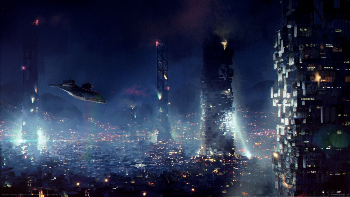 人类分裂4K超清壁纸，杀出重围高清游戏图片，3840x2160分辨率免费下载