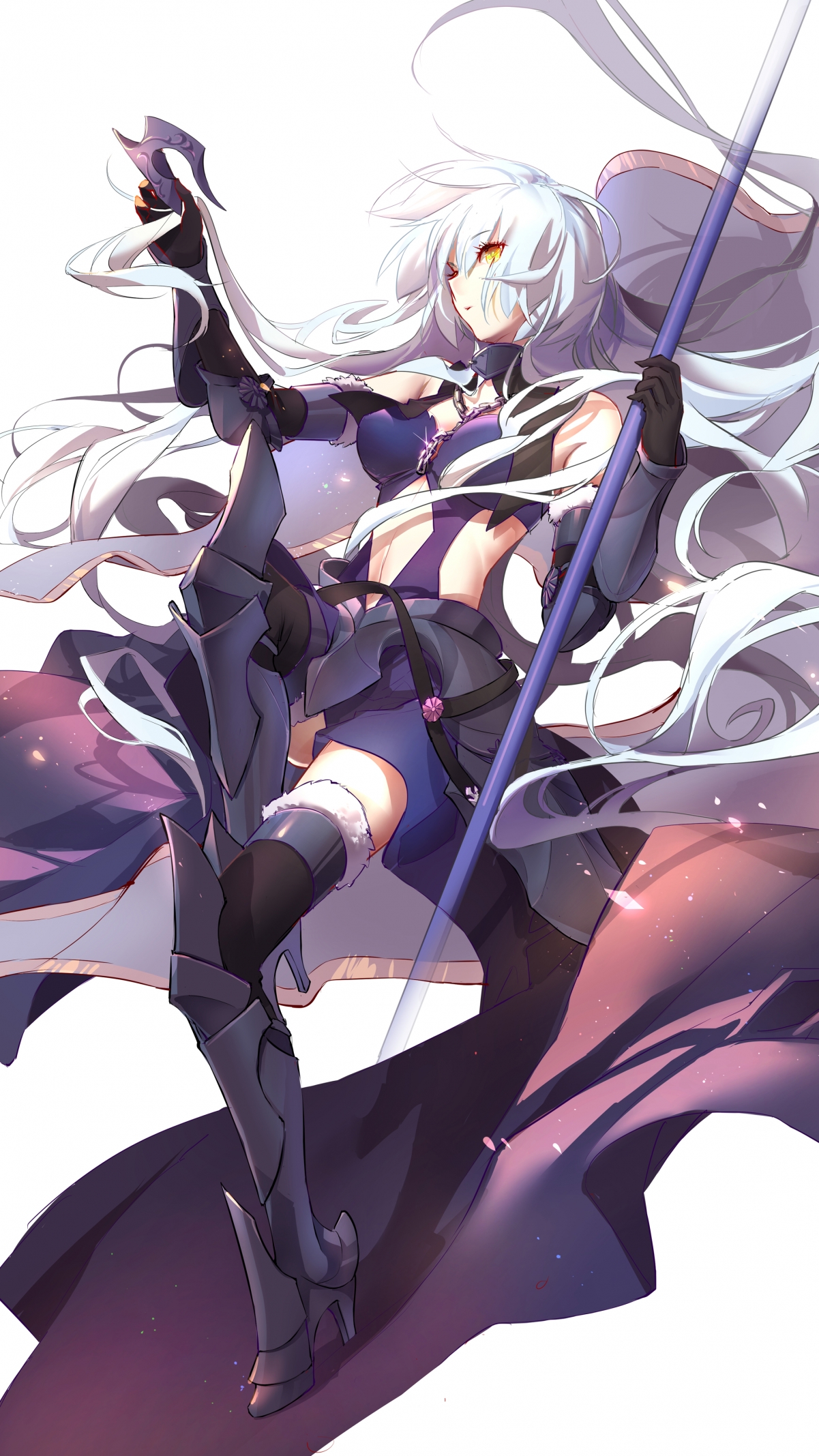 黑贞德绝美4K手机壁纸，高清2160x3840分辨率，一键下载！
