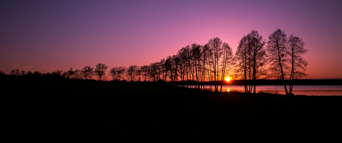 芬兰夕阳美景，3440x1440高清4K风景壁纸，一键下载尽享