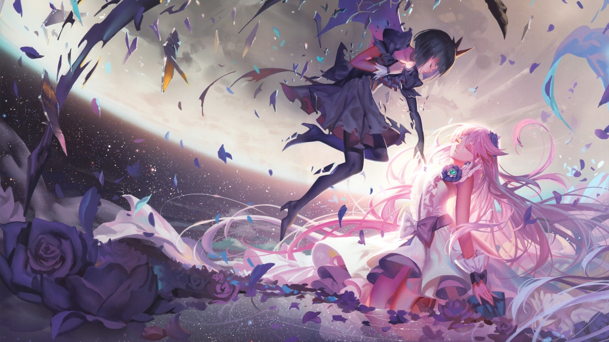 《HeartCatch光之美少女》暗之美少女月影百合绝美4K壁纸，高清3840x2160动漫图片下载