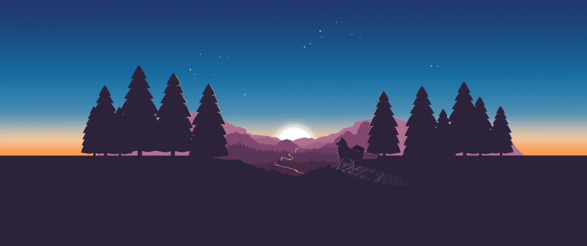 星空矢量超清壁纸，3440x1440 4K高清风景背景，免费下载