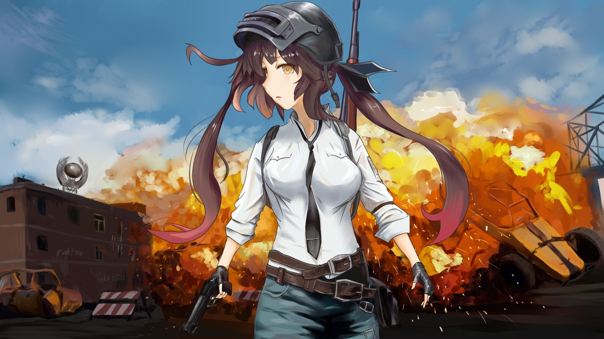 《绝地求生》PUBG高清壁纸，M14逃杀瞬间，4K超清画质，3840x2160分辨率免费下载