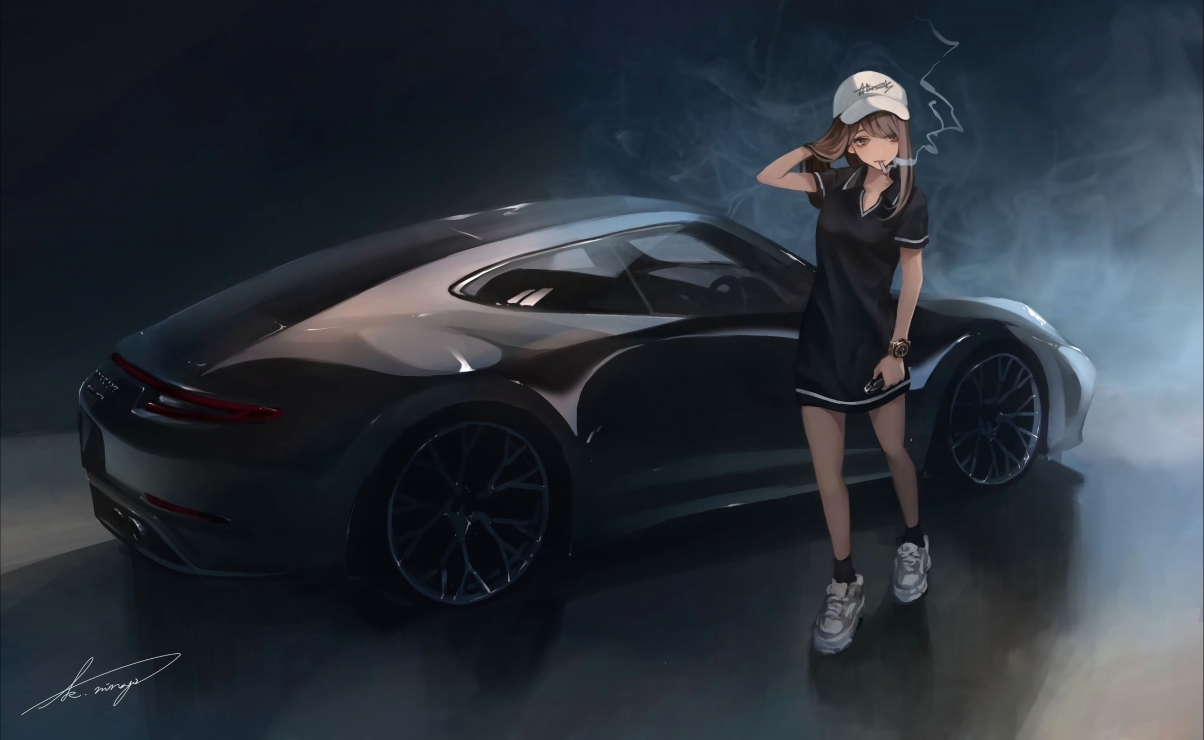 女生专属跑车主题，超清4K动漫壁纸，高清大图8188x5036，一键下载！