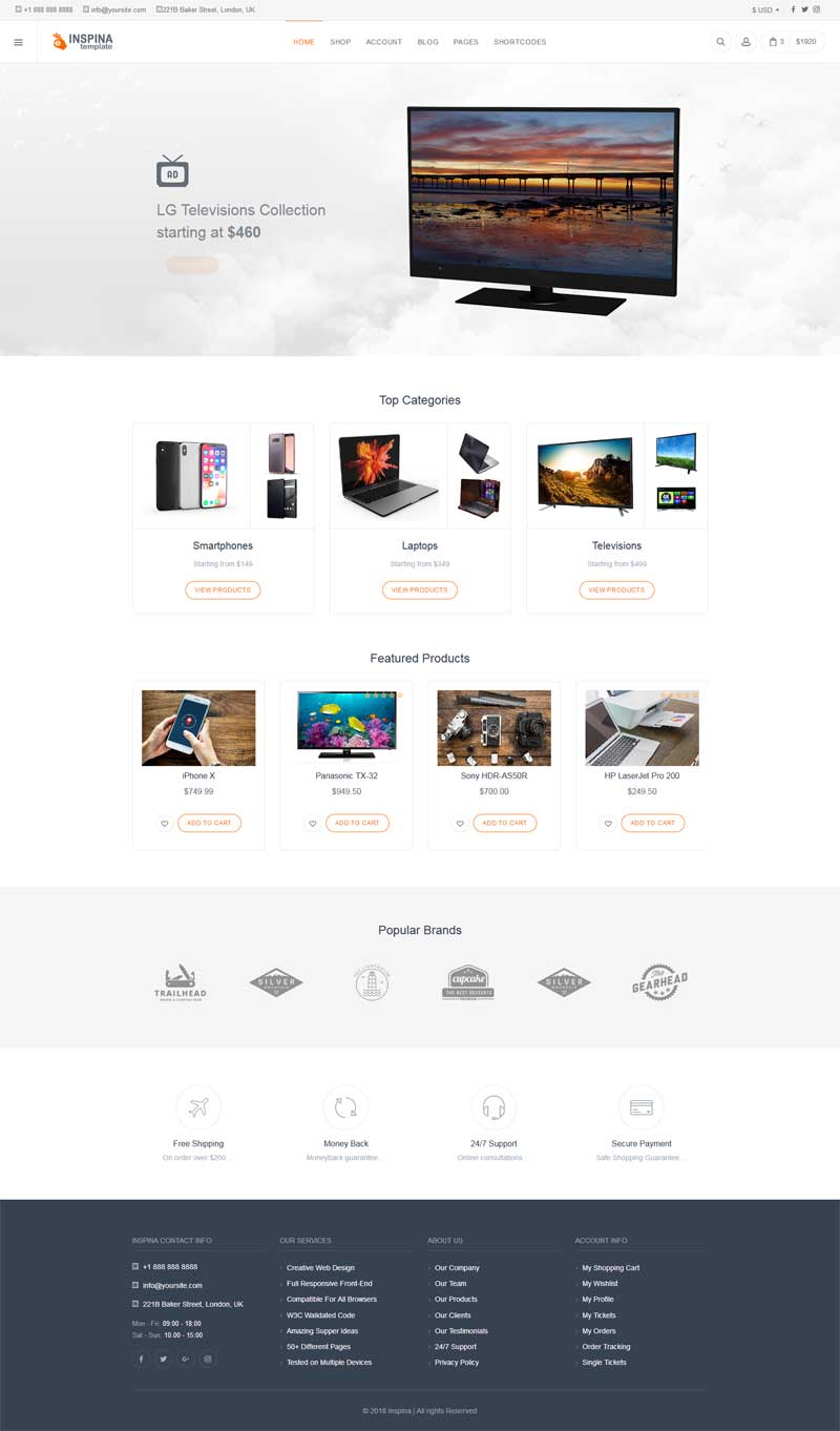 手机数码电器商城bootstrap网站模板