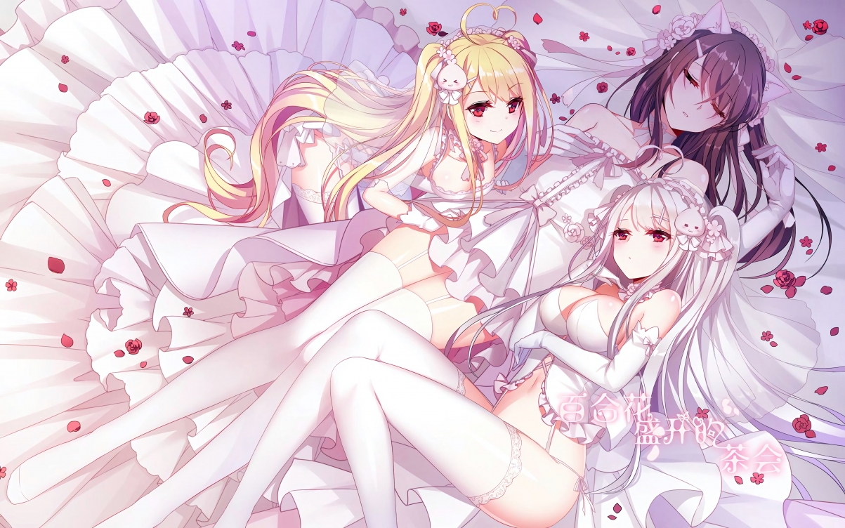 百合茶会盛宴，绝美6K动漫壁纸，4K高清大图，6912x4320超清下载