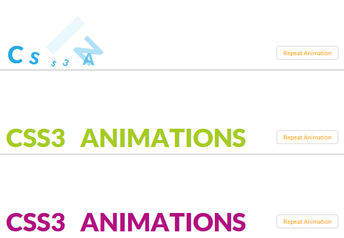 css3 animation酷炫的文字动画特效