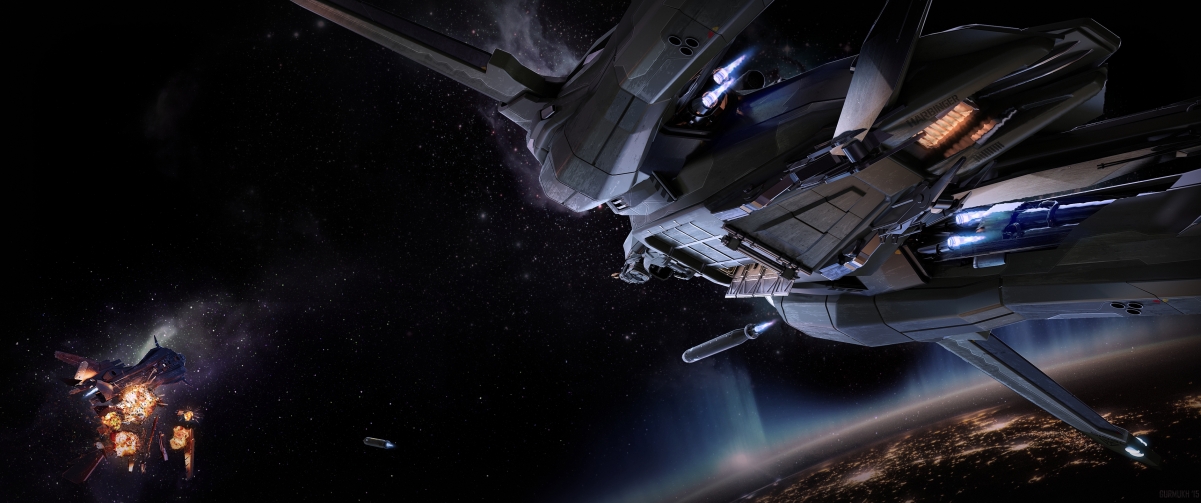 星际公民，行星探索与战机激战，4K高清壁纸（3440x1440）免费下载