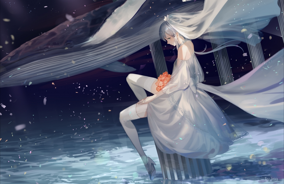 洛天依花嫁新娘，绝美婚纱4K动漫壁纸，高清3808x2480，一键下载！
