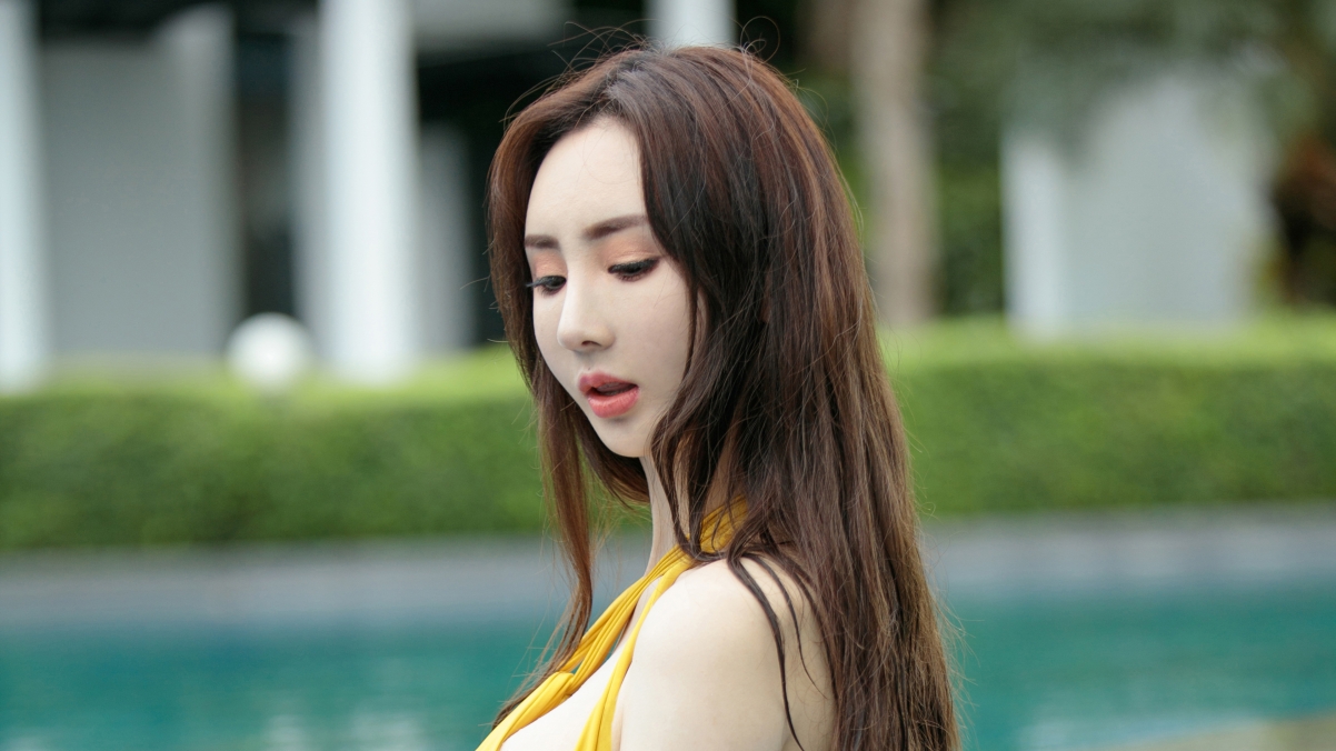 长发侧颜女神于思琪惊艳亮相，超清4K壁纸下载，绝美高清3840x2160