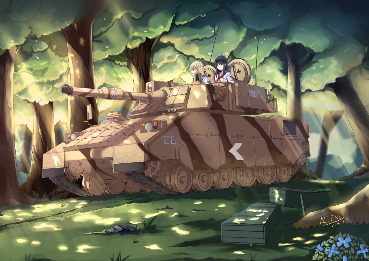 GEO步兵战车高清壁纸，坦克少女动漫美图，4K超清5845x4133下载