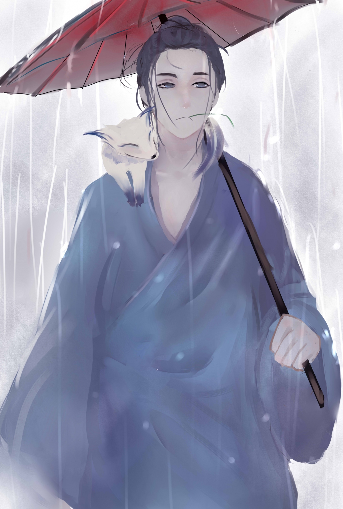 一人之下王也道长与狐狸绝美合璧，4K超清手机壁纸，2716x4026高清下载