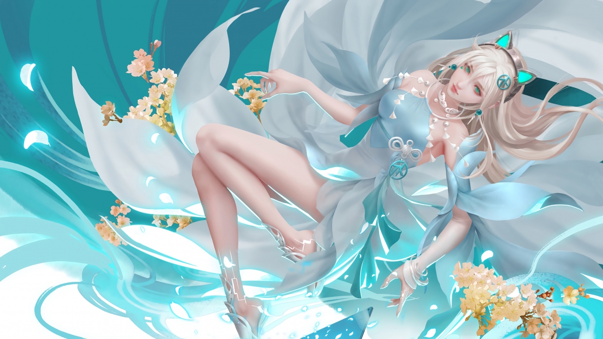 华硕天选二次元动漫美女4K超清壁纸，3840x2160分辨率，高清下载
