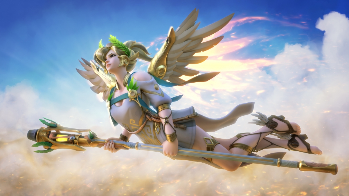 守望先锋天使原画，惊艳4K壁纸，超清3840x2160，一键下载！